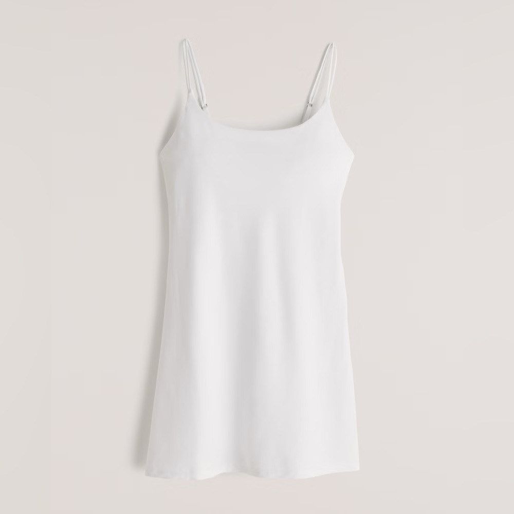 Abercrombie & Fitch Active Traveler Mini Dress Skort in Bright White Size M - Picture 7 of 9